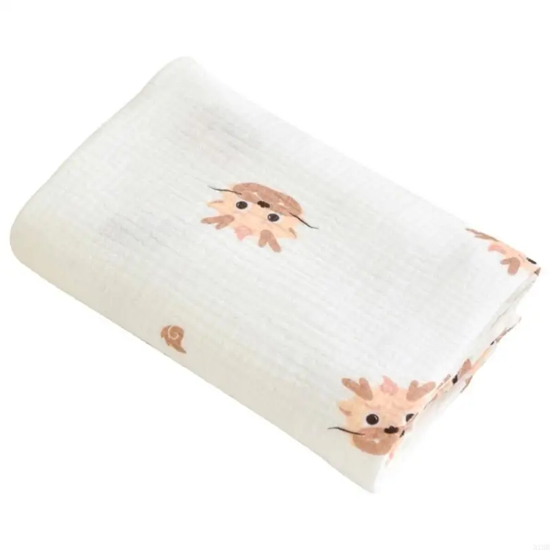 

N1HB Multifunction Baby Swaddles Blanket Infant Sleeping Towel Printed Crib Bed Sheet Comfortable Quilts Bath Towel 100x100cm