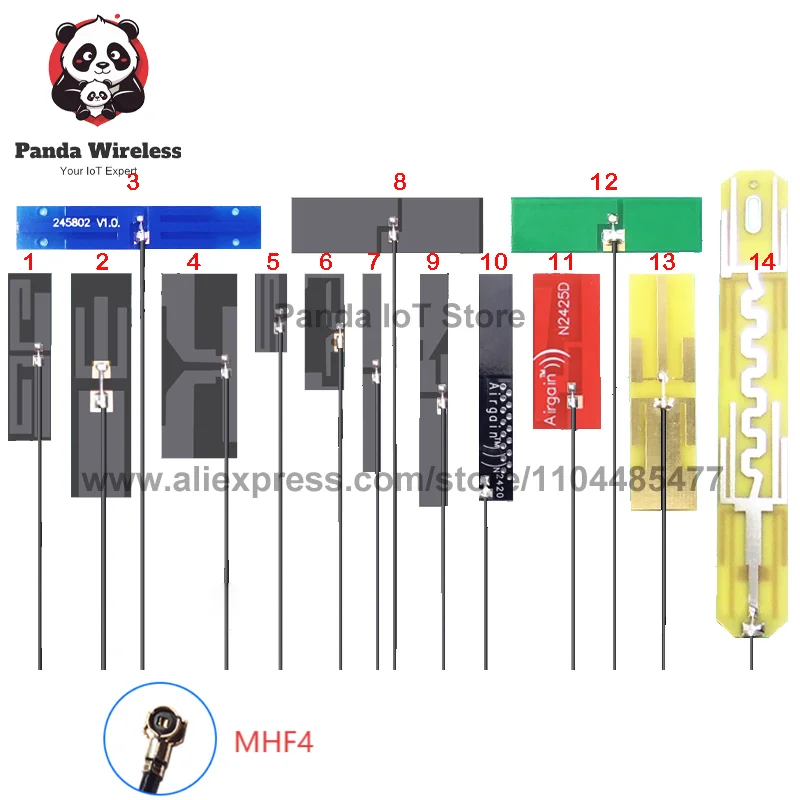 

2 шт., 2,4G, 5G, 5,8G, двухчастотный, со встроенной мягкой платой FPC, патч для печатной платы, антенна с высоким коэффициентом усиления, мягкий гибкий разъем Bluetooth MHF4