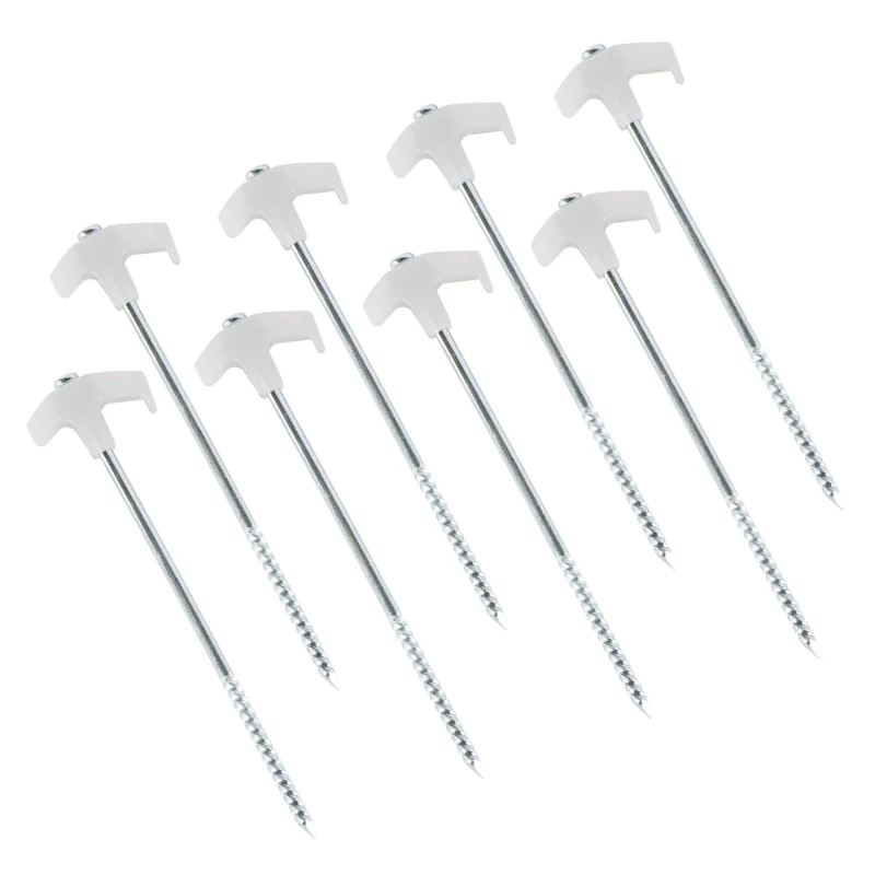 4/8/10Pcs Florescent Screw Thread Tent Stakes Campings Peg for Fixings Campings Tent