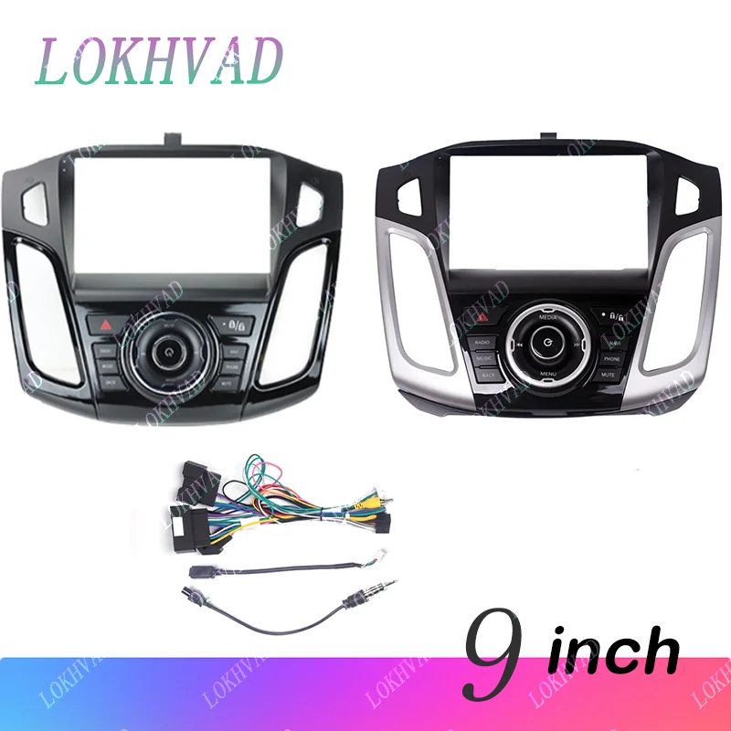 AR Radio Fascia Installation Panel For Ford Focus 3 Mk 3 2011-2019 Android 2 Din Stereo Mounting Bezel Faceplate Frame Kit