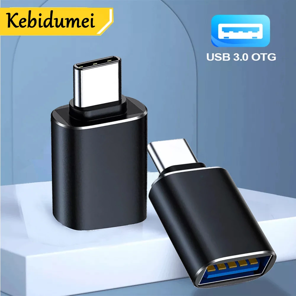 Adaptateur USB 3.0 Type C OTG, Convertisseur Mâle vers Femelle, Connecteur USBC OTG, pour Macbook, Xiaomi, Samsung S20