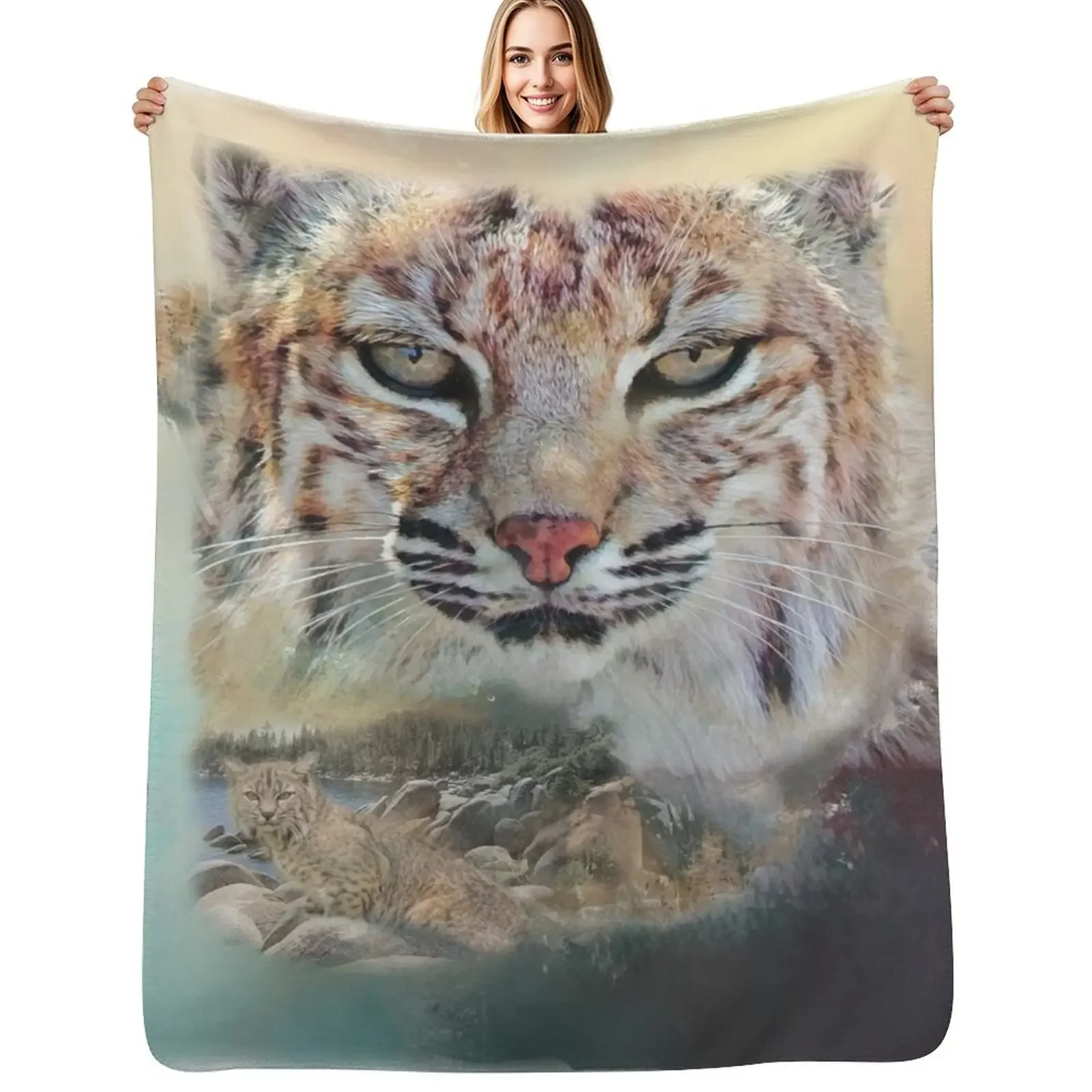 

Bobcat Throw Blanket Soft Beds for winter Bed covers Blankets For Sofas Blanket