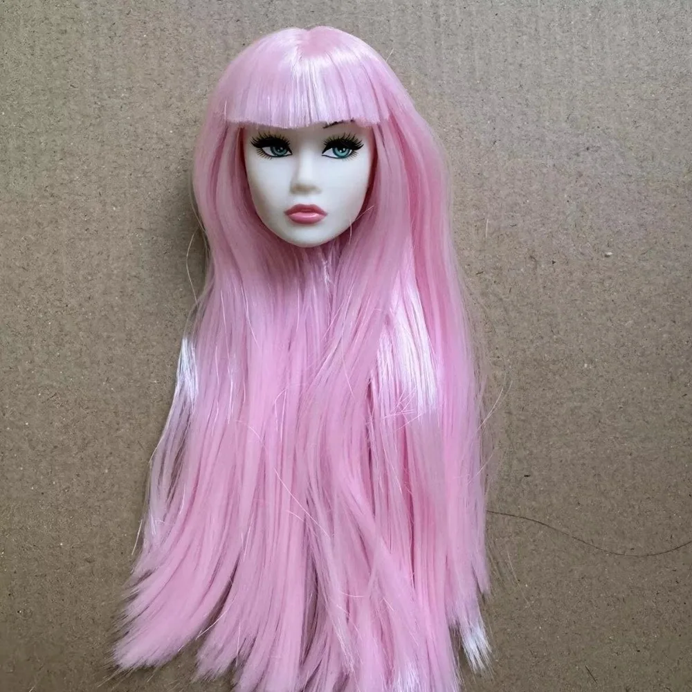 DIY Parts European Face Head Long Hair White Normal Tan Skin Practice Makeup Head Fashion Head for 11.5 Inch BJD Body