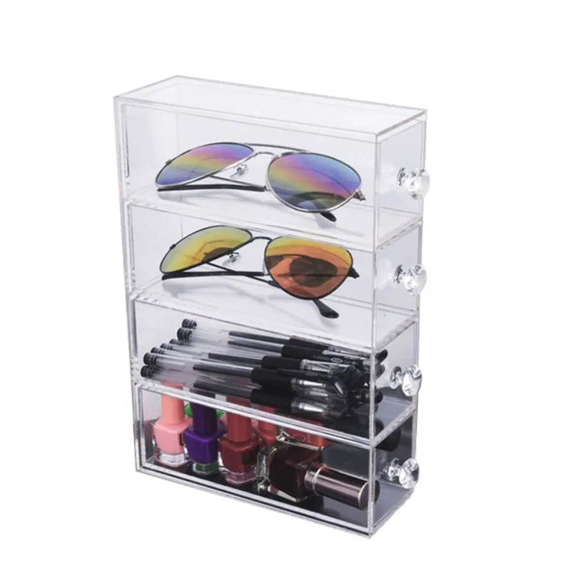 1 pcs Acrylic 1/2/3/4 layer pen holder Stationery storage box Glasses display stand