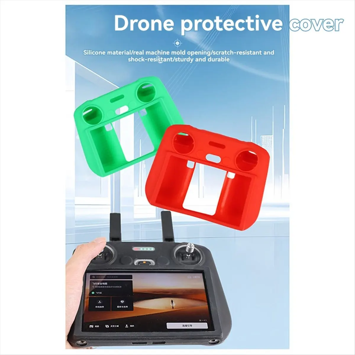 Drone Silicone Case for Mini 3/Mini 4 Pro/Air 3S/ 3 Pro/Flid RC Remote Control Scratch Proof Protective Cover A