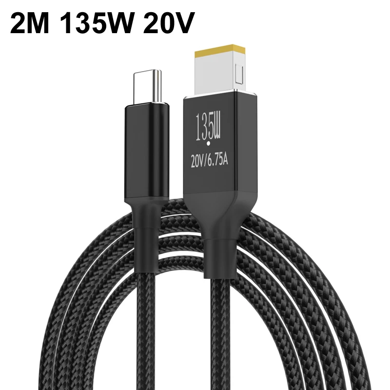 

PD 135W 100W 65W 20V/6.75A/5A/3.25A USB C TO Square 11x4.5mm Зарядное устройство Кабель питания Адаптер для ноутбука Lenovo ThinkPad Legion Y9000