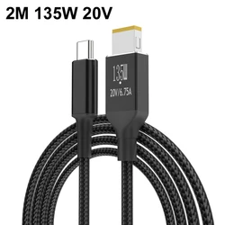 PD 135W 100W 65W 20V/6.75A/5A/3.25A USB C TO Square 11x4.5mm Charger Power Cable Adapter for Lenovo Laptop ThinkPad Legion Y9000