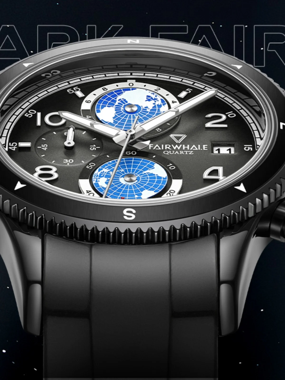 Mark Fairwhale Homens Relógio Digital Esporte Cronógrafo Moda Multifunções Relógio de Pulso de Quartzo Pulseira de Silicone Militar