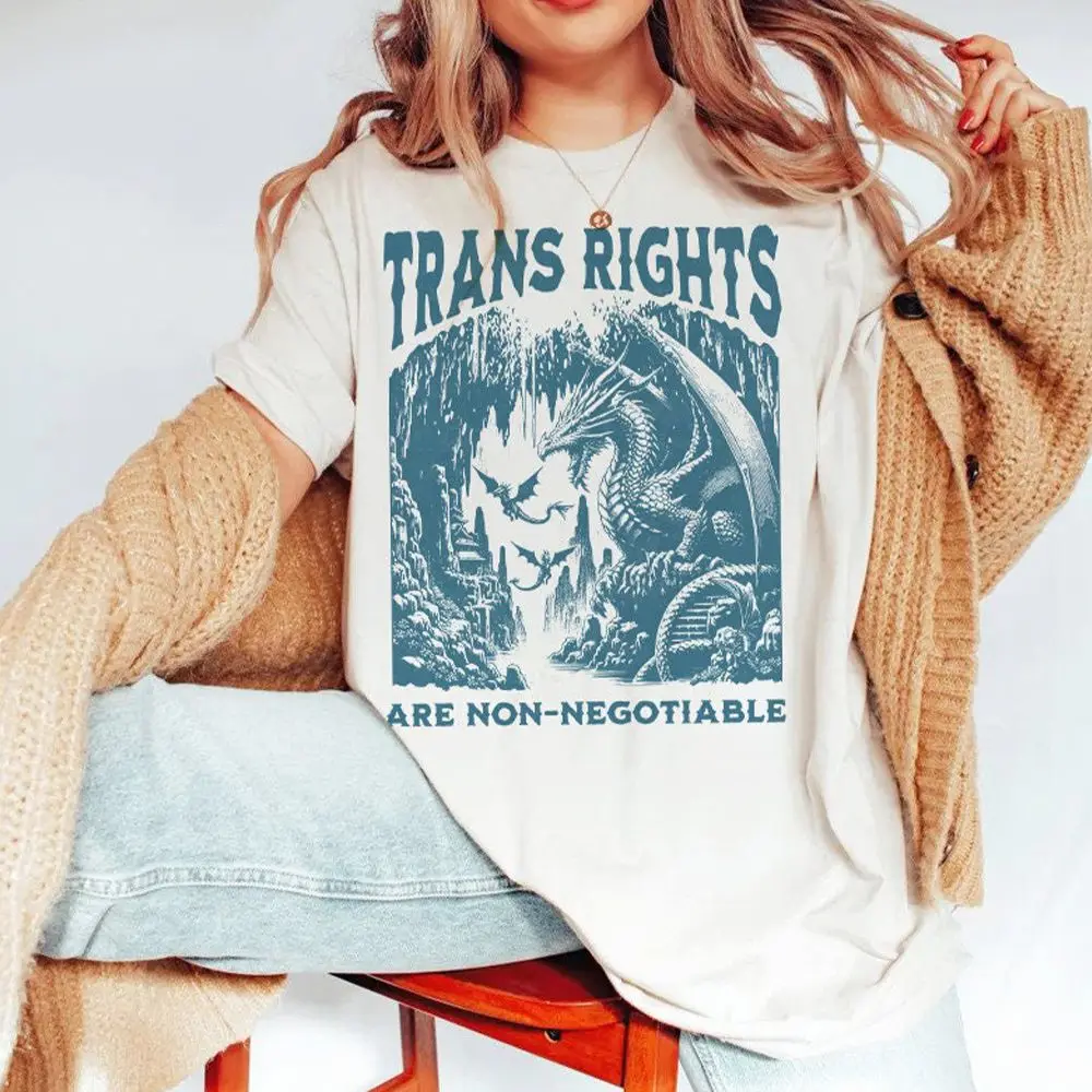 Trans Rights Are Non Negotiable Trans Rights Licensed SJM Merch Manon Blackbeak Ironteeth Dorian Bookish High Street Unisex Top