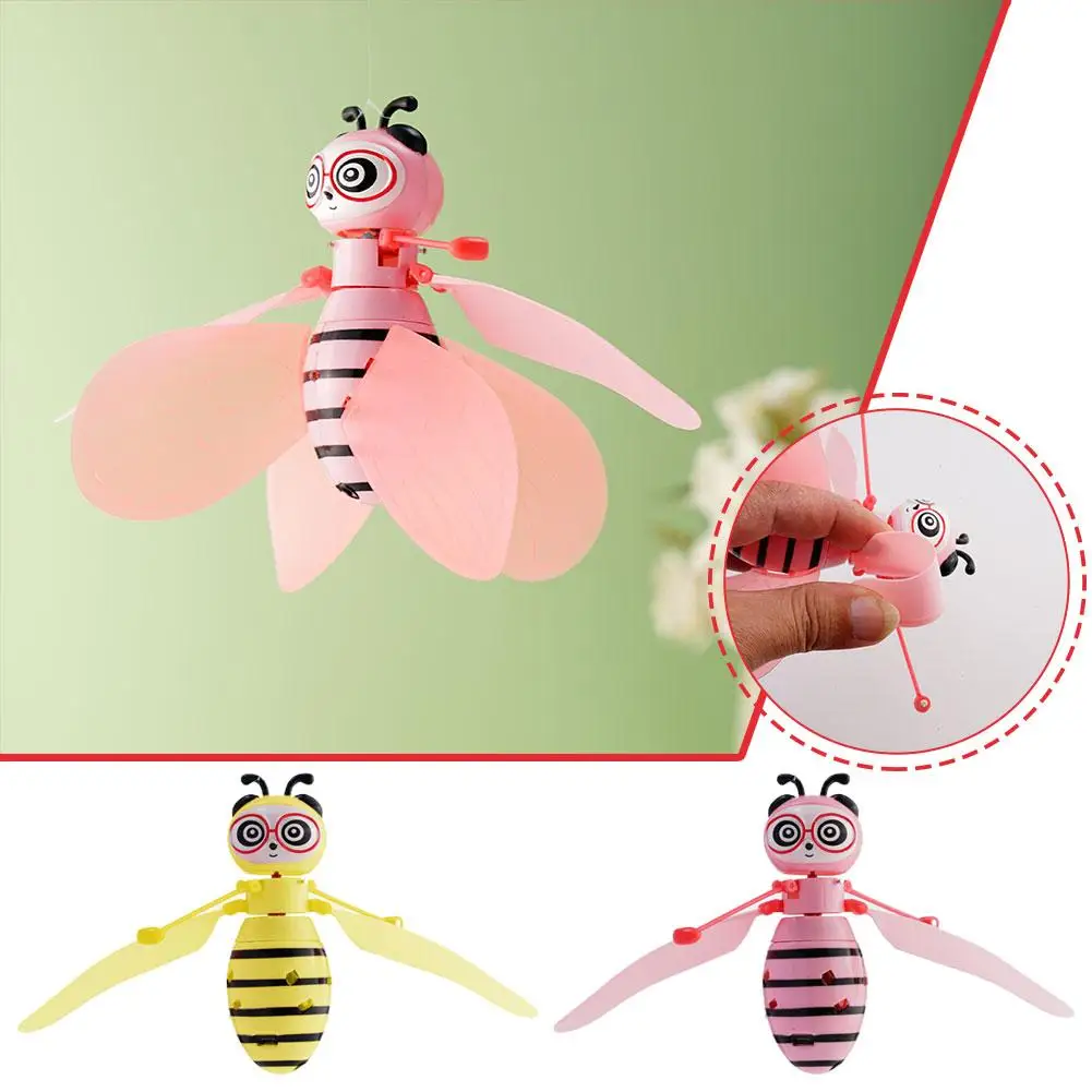 Cute Little Bee Rotating Flying Vehicle Aircraft Gesture Sensing Vehicle Flying Helicopter Lights Children's Toys