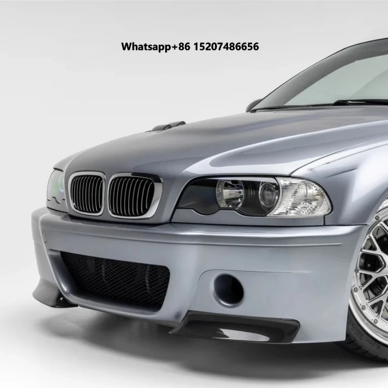For e46 bumper High Quality for E46 4DR Auto Body Parts New I-Design Style Resin Fibre Bumper Body Kit for Effective Car