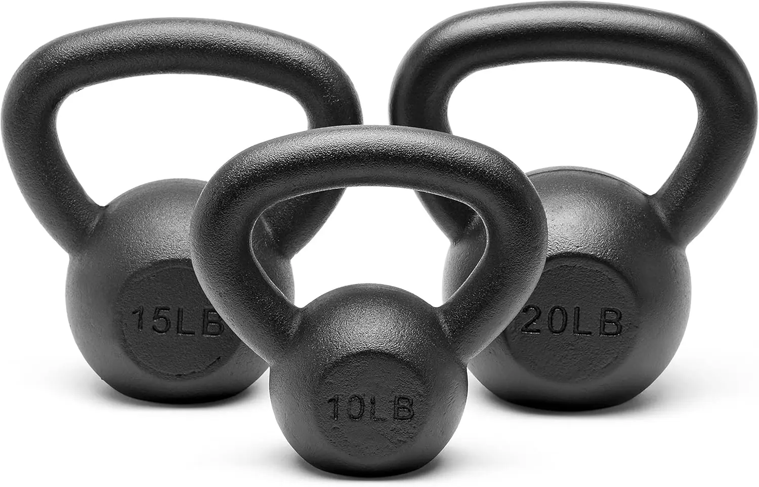 

Solid Cast Iron Kettlebell Weights Set for Home Gym, Cast Iron Material, Powder Coated, All Combinations Available