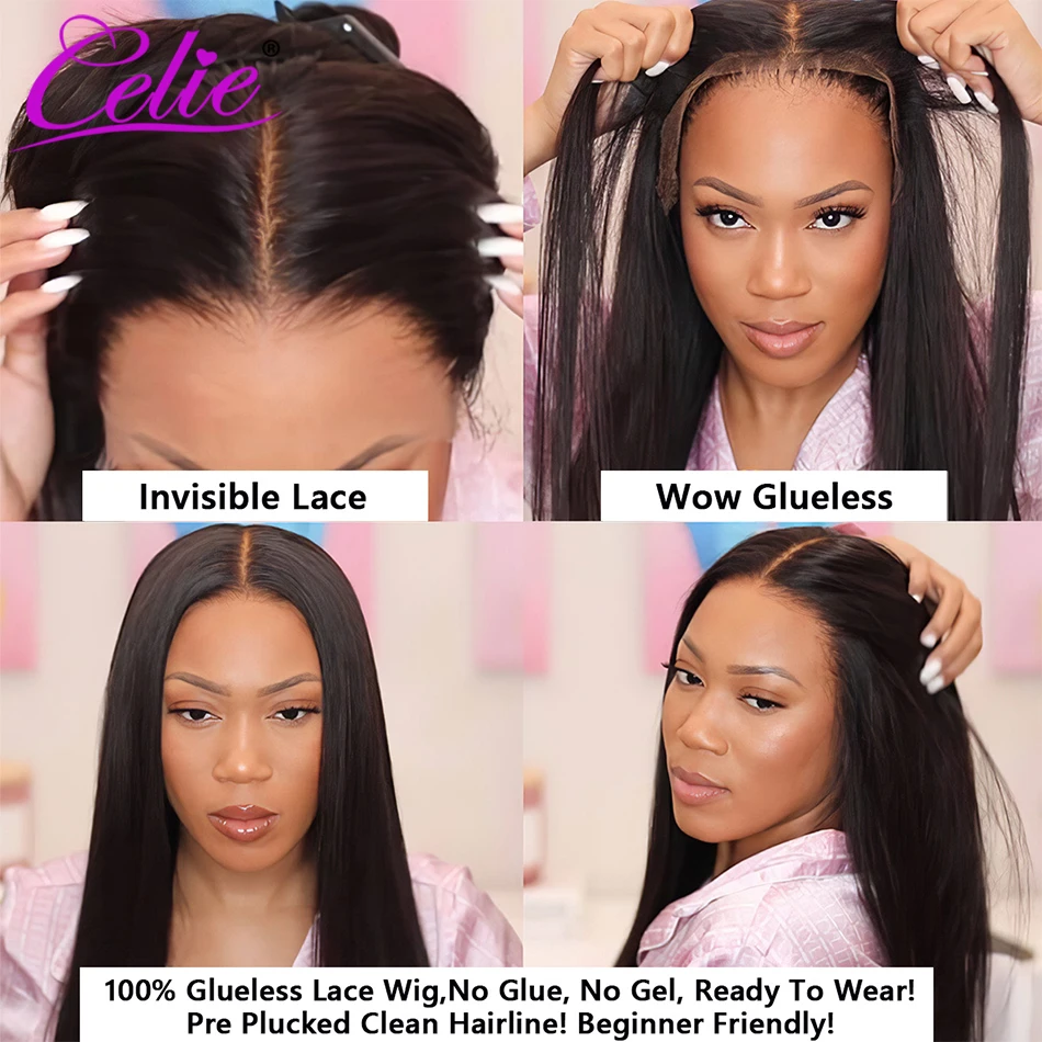 Celie Straight Lace Front Wigs For Women 5x5 Lace Closure Wig Ready To Go Lace Front Human Hair Wigs 13x4 HD Lace Frontal Wig