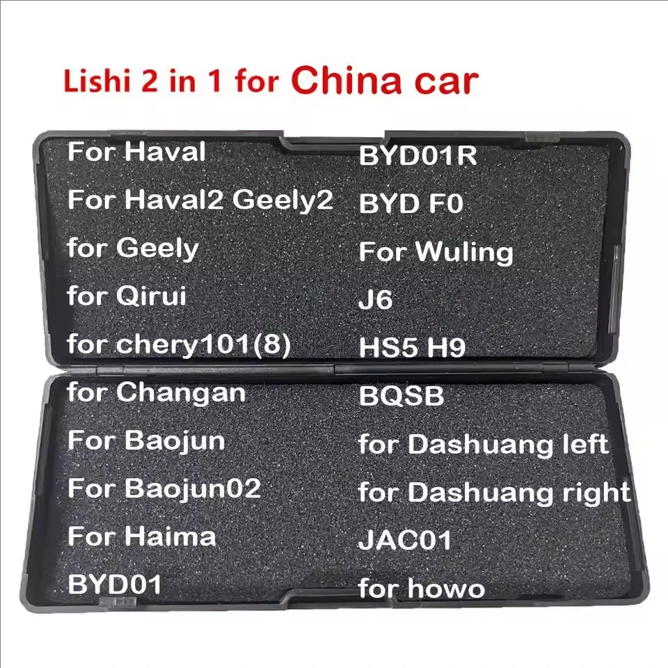 

Оригинальный инструмент Lishi 2 в 1 BYD01 BYD2 Track BYDF0 J6 HS5/H9 BQSB для Haval Haval2 Geely Howo Changan Dashuang Wuling Chery1011(8)