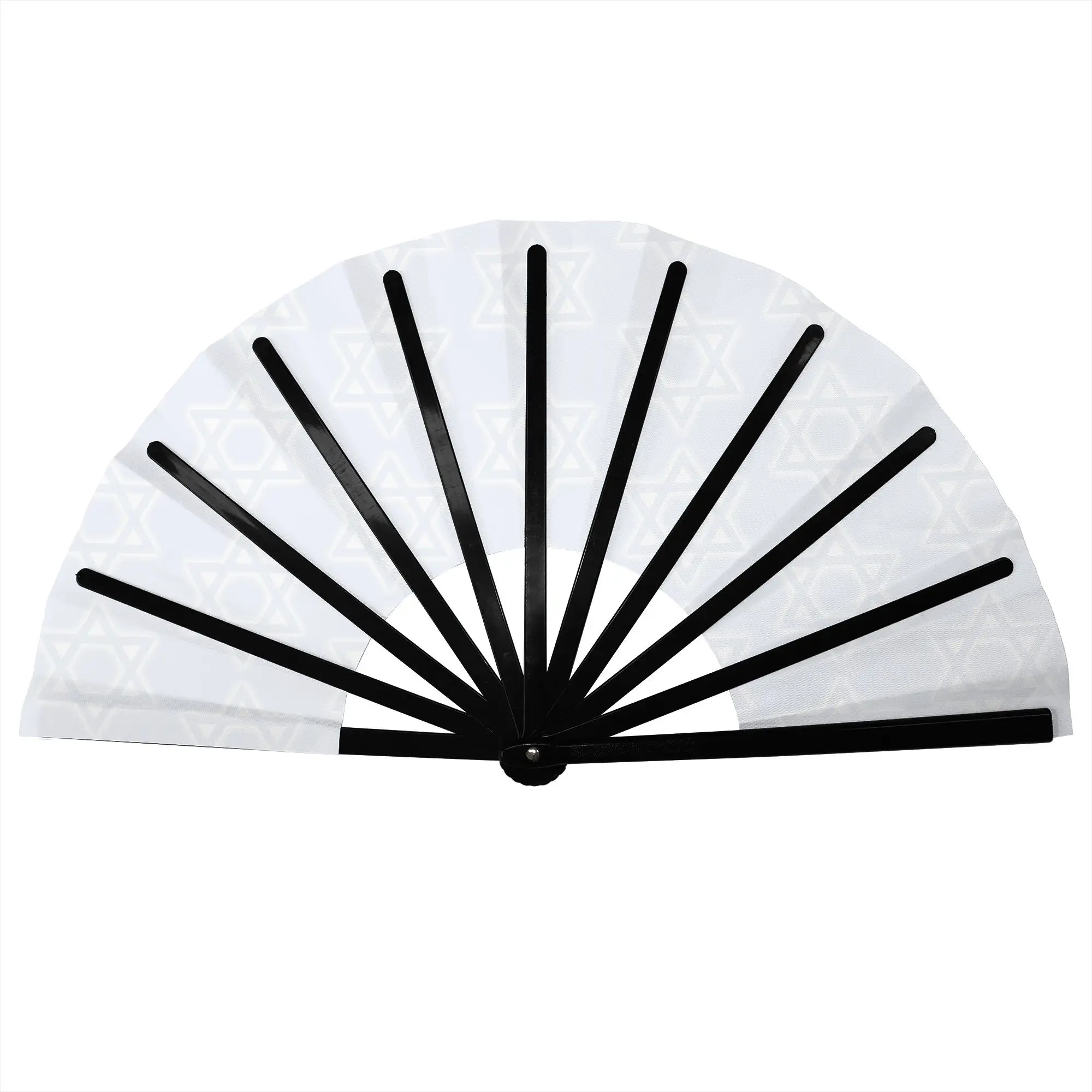 Customized Israel Counrty Pride Blue Star Portable Pocket Fan Travel  Polyester Folding Fan Chinese Dance Handheld Cooling Fans