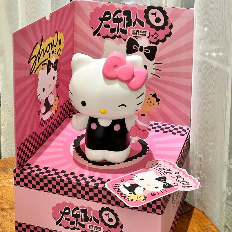 Hello Kitty Sanrio Kuromi Boîte à bijoux musicale pour fille adolescente Anime Boîte décorative avec figurine rotative Cadeau pour filles Violet Kuromi