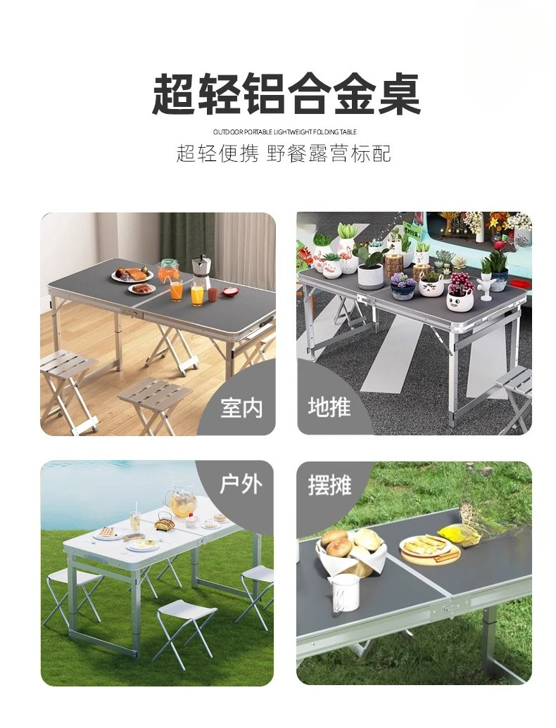 Outdoor folding table camping table and chair aluminum