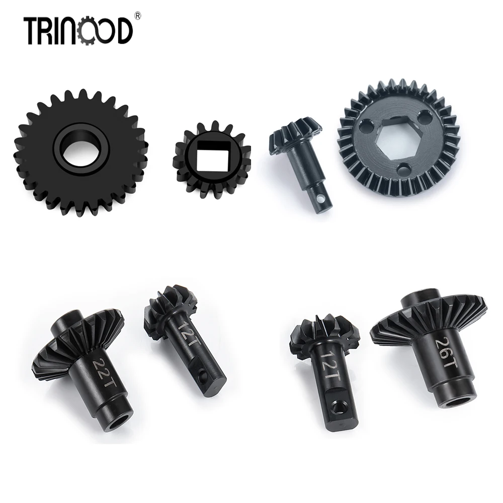 TRINOOD 26T+15T Portal Gears 24T/22T+12T Overdrive Underdrive Helical Axle Gears for 1/18 AXIAL UTB18 CAPRA/TRX4M RC Crawler Car