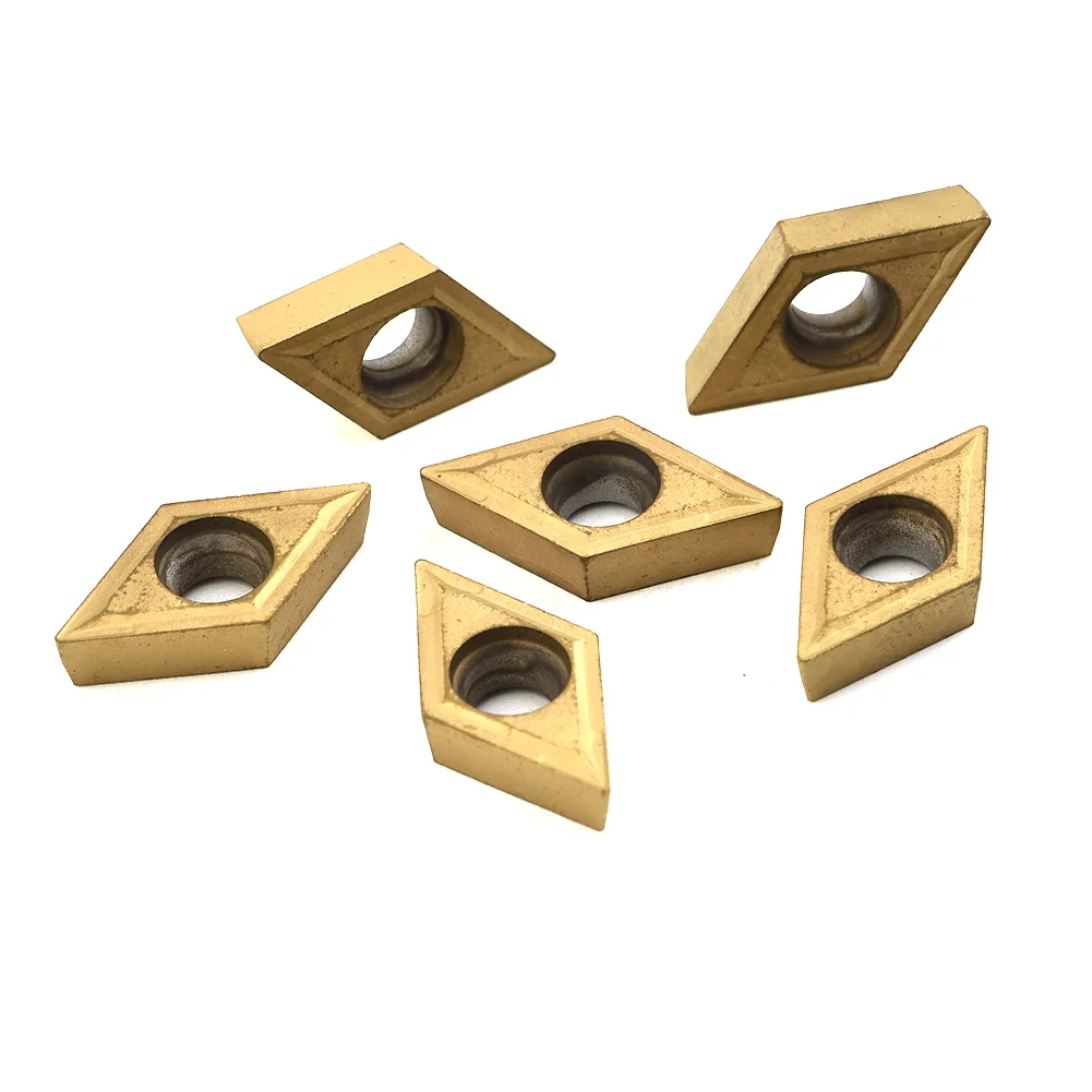 10PCS DCMT11T304-HM YBC251 Carbide Inserts For Lathe Turning Tool Holders, Semi/Finishing And Finishing Grade, High Wear Resista