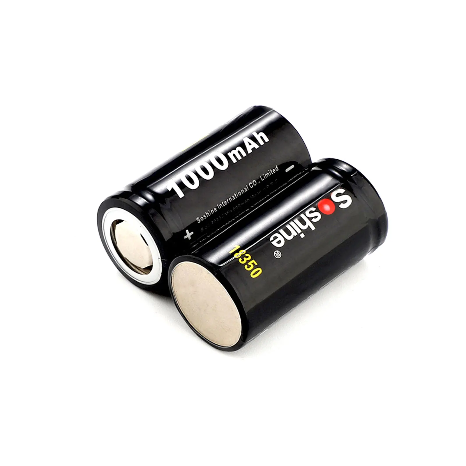 Soshine 18350 충전식 배터리 3.7V 1000mAh 리튬 이온 배터리 (배터리 보관함 포함) 18350 탭 수리 배터리