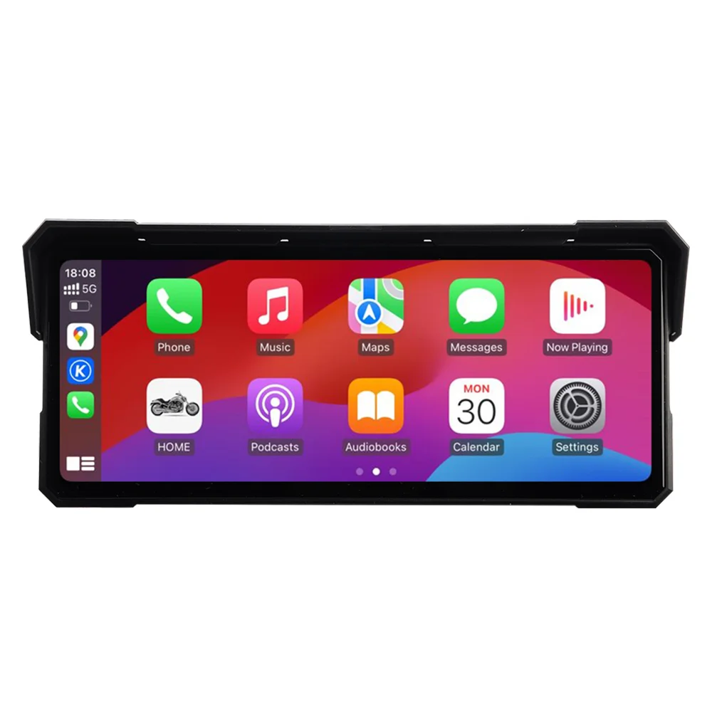 JIUYIN 8.1 pouces sans fil CarPlay Moto Android Auto Portable IPX8 Moto tableau de bord Navigation écran d'affichage moniteur 2025 nouveau