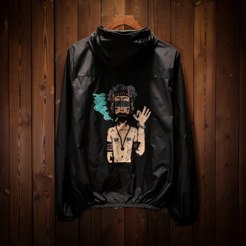 

Мужская легкая куртка с принтом Le Ba Design, весна 207, с защитой от солнца, модная молодежная модель с длинными рукавами на молнии