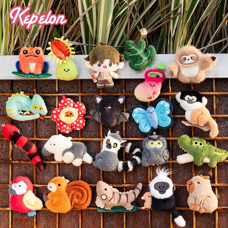 

20pcs/set Kepelon Tropical Rainforest Adventure Plush refrigerator magnet Blind Bag Cute squirrel capybara pendant surprise gift