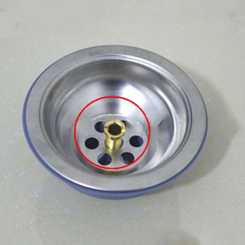 Sink Strainer Screw Pure Copper Strainer Threaded Screw Connector Sink Bolts Screw For Wash Basin Strainer Plug