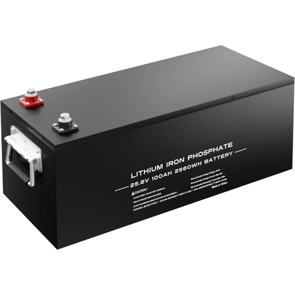 24V 100AH Lifepo4 Lithium Battery, 4000-8000 cycles Support Bluetooth, Smart BMS. for RV, Solar, Trolling Motor, Off Grid