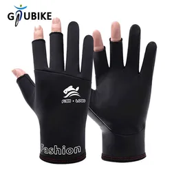 GTUBIKE Fishing Gloves 3 Fingers Waterproof Windproof Anti Slip Sports Gloves Professional Carp Fishing Gloves for Cycling