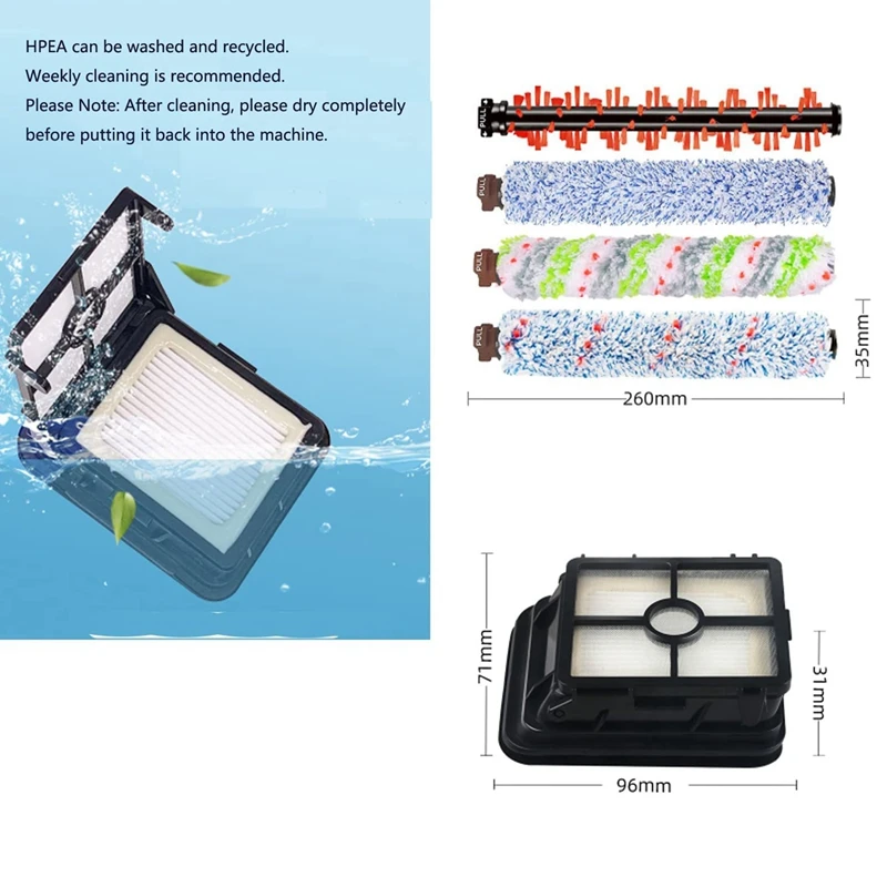 ملحقات لفرشاة بيسيل كروس ويف الرئيسية متعددة الأغراض للمكنسة الكهربائية بيسيل كروس ويف 1866 1785