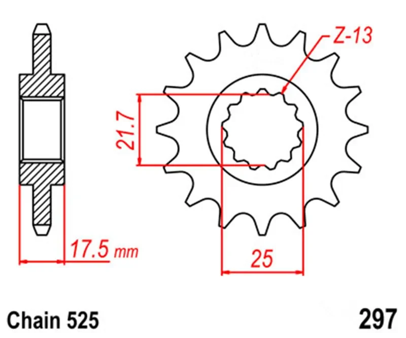 525-15T Motorcycle Front Sprocket For Honda CB400 SuperFour H-VTEC 1999-2001 2004-2016 CBR400RR NC23 NC29 RVF400R NC35