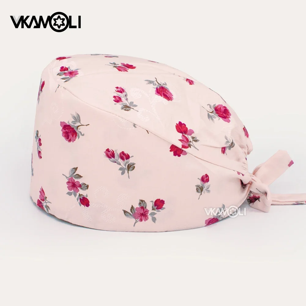 Gorros estampados para el día de san valentín, gorro para el cuidado de mascotas, agencia de trabajo, gorros de belleza, laboratorio, enfermería