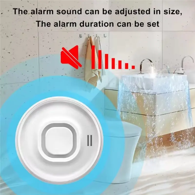 【RECOMENDAR】Tuya Smart For Home Safety WIFI Water Leak Detector 100Db High-Volume Alarm Real-Time APP Alerts Easy Setup With Ale
