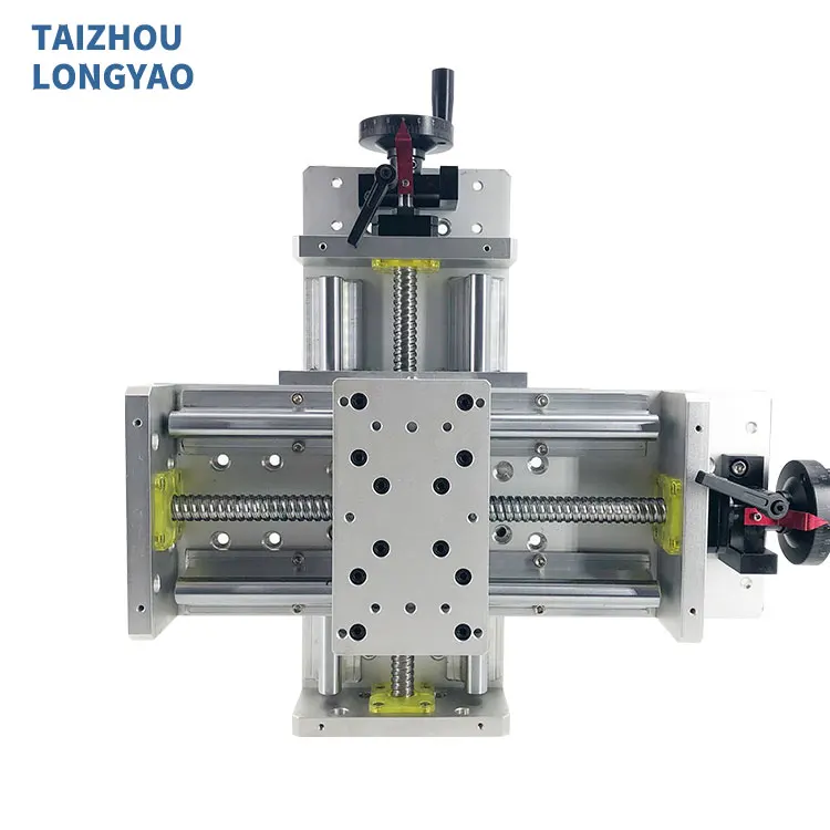 Custom made xy stage motorized cnc dovetail slide linear guide rail LYKR100s stroke 500mm Manual cross Linear Module