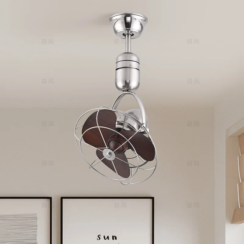 Large air volume shaking head corner with mesh cover ceiling fan wall hanging dual-purpose aisle study wall fan kitchen bar coun