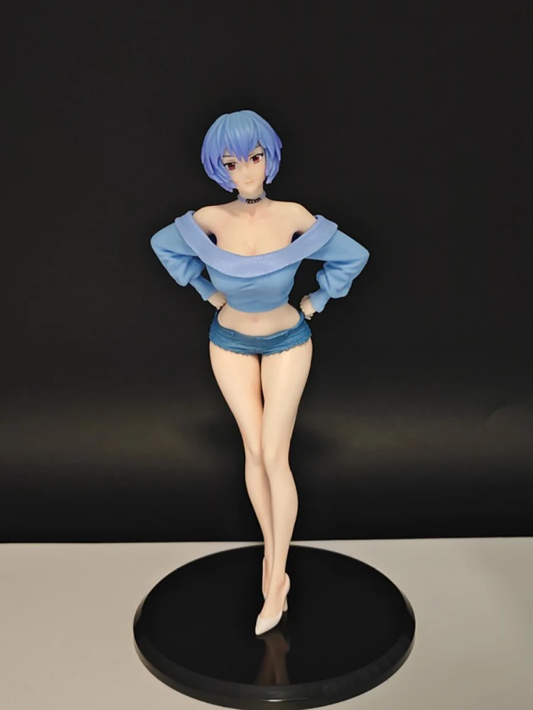 Rei Ayanami 19cm Japanische Anime-Mädchen PVC-Actionfigur Spielzeug GK-Spiel Statue Erwachsenen-Sammlermodell Puppe