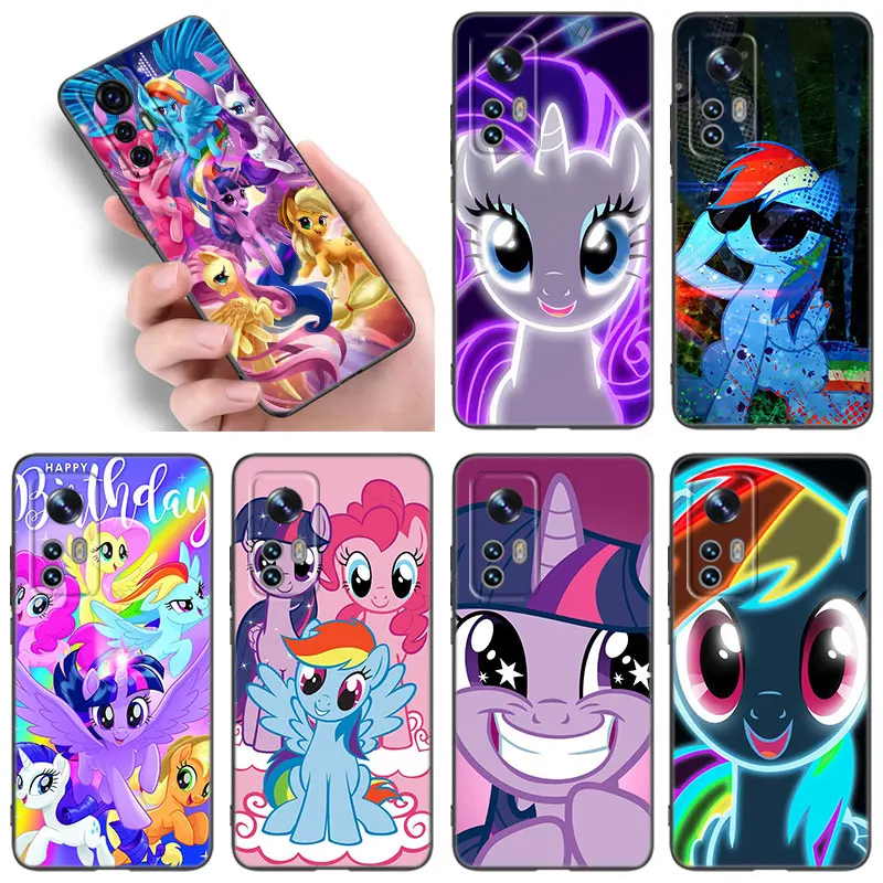 My Little Pony Black Silicone Phone Case For Xiaomi 10T 11 Lite 11T 12S 12X 13T 14 Pro A1 A2 POCO M3 M4 M6 X3 NFC X5 Pro F3 F5