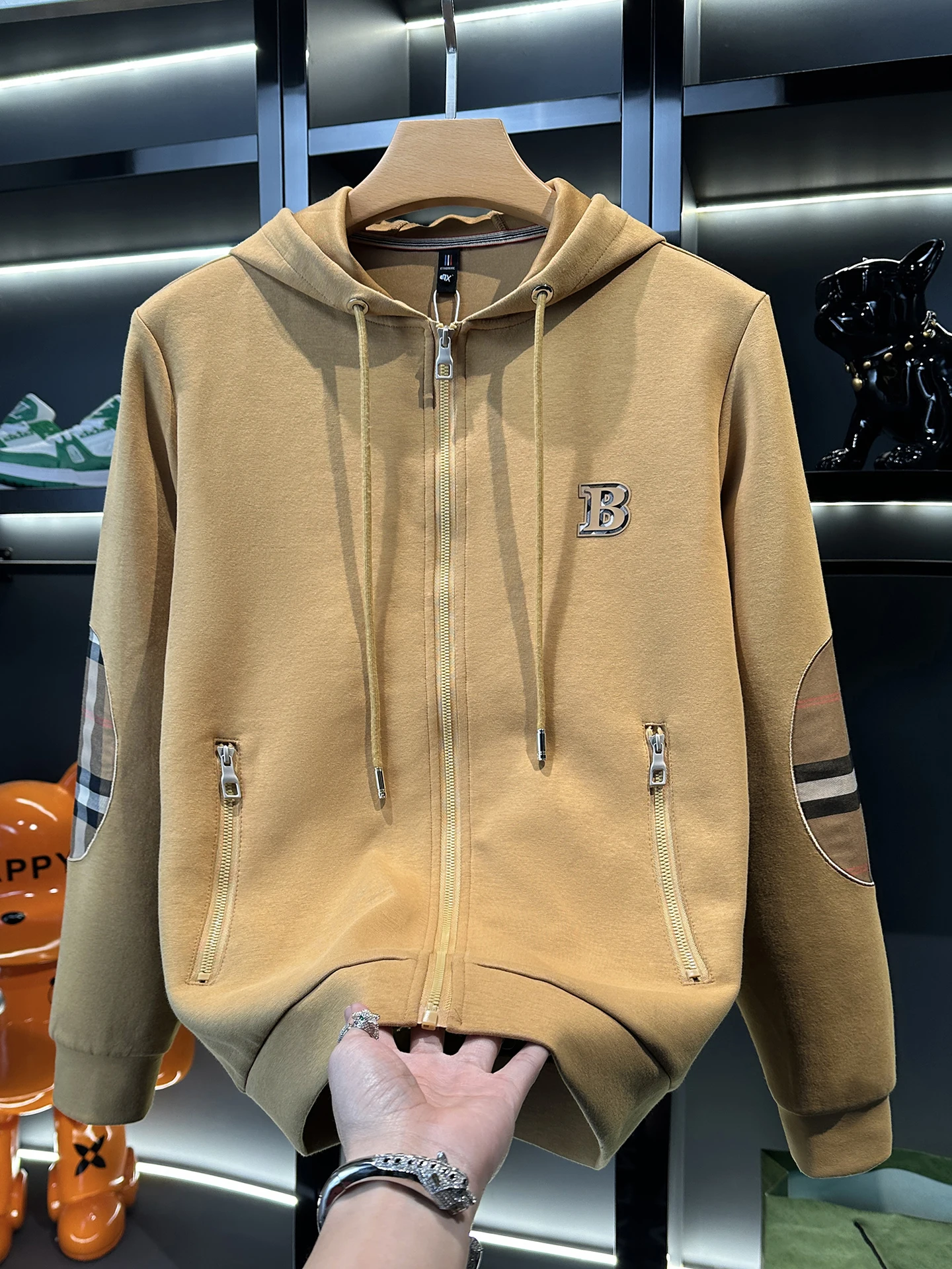 

Весенне-осенний новый мужской модный свитер с капюшоном, повседневный кардиган на молнии большого размера, куртка, топ