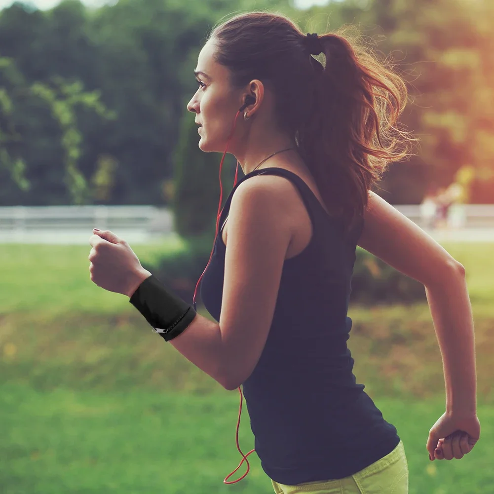 Bolsas de brazo para correr con cremallera, bolsillo para ciclismo, Fitness, gimnasio, almacenamiento seguro de llaves, muñequera, correa deportiva, billeteras, bolsa para deportes al aire libre