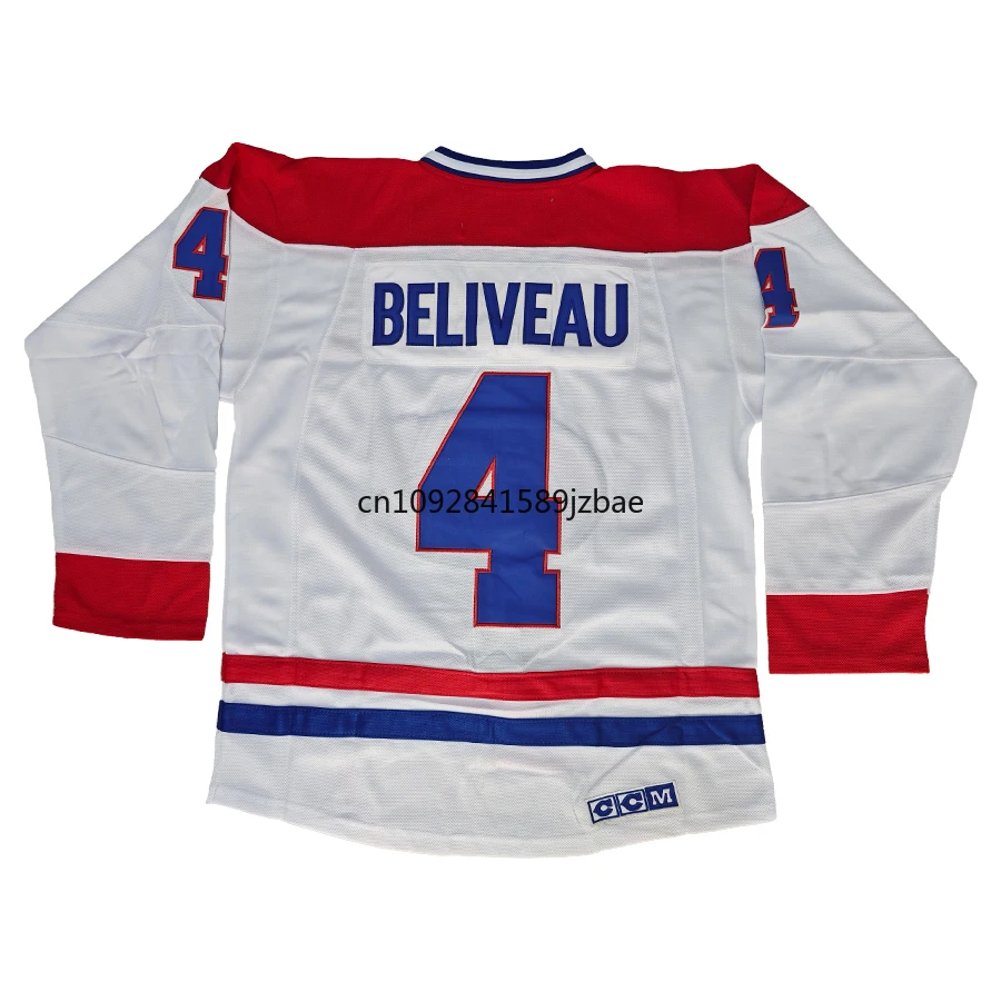 Jean Beliveau-Trikot Kanada Montreal Retro-Eishockey-Trikots 33, Patrick Roy-Trikot 29 Ken Dryden-Trikot, komplett genäht, US M-3XL