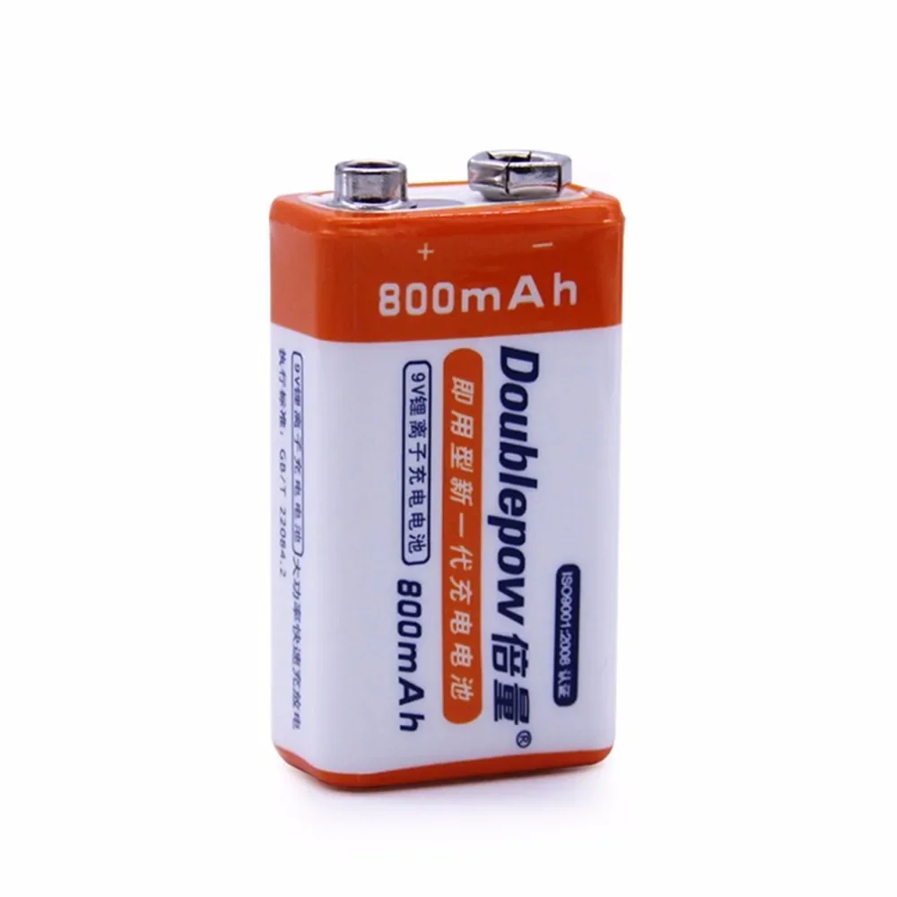 1 pçs/lote 9v bateria recarregável 800mAh 9V bateria de lítio adequada para multímetro instrumento microfone bateria