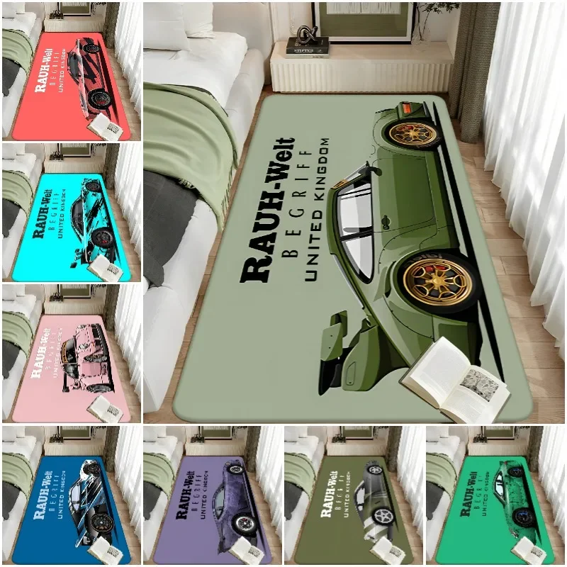 Alfombra de coche deportivo Tokyo JDM RWM para decoración del hogar, alfombra para el suelo, alfombras para el salón, dormitorio, pasillo, alfombra antideslizante, felpudos para cocina