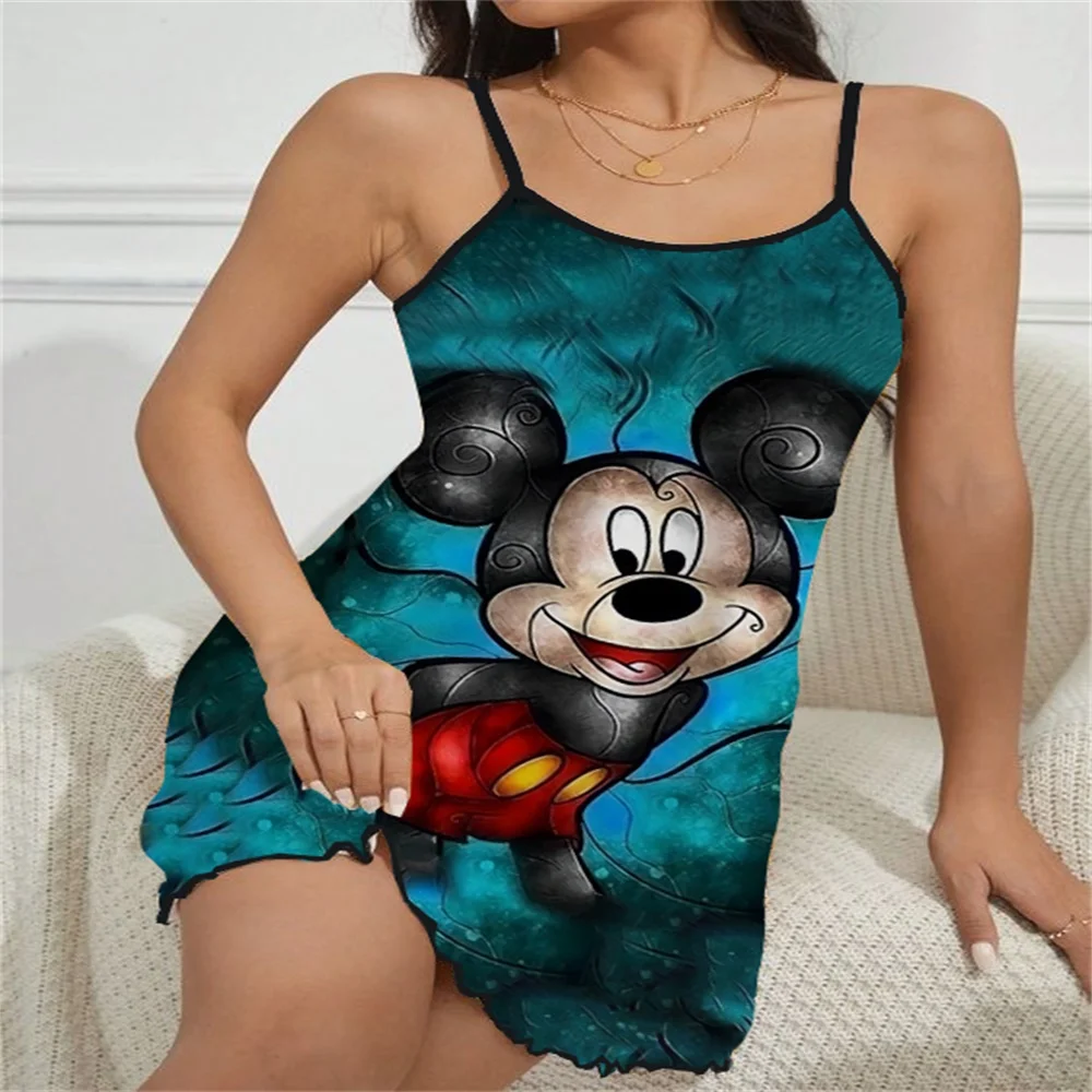 Home Wear Dress Free Sexy Nightgown Luxury Women's Nightgown Woman Night Sexs Top Seller Mickey Sleepwear for Women and Sexy