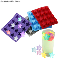 1Pcs 16 Lattice Star Lce Cream Lattice Five Pointed Star Silicone Ice Cream Mold Ice Cubes Home DIY Baking Mold
