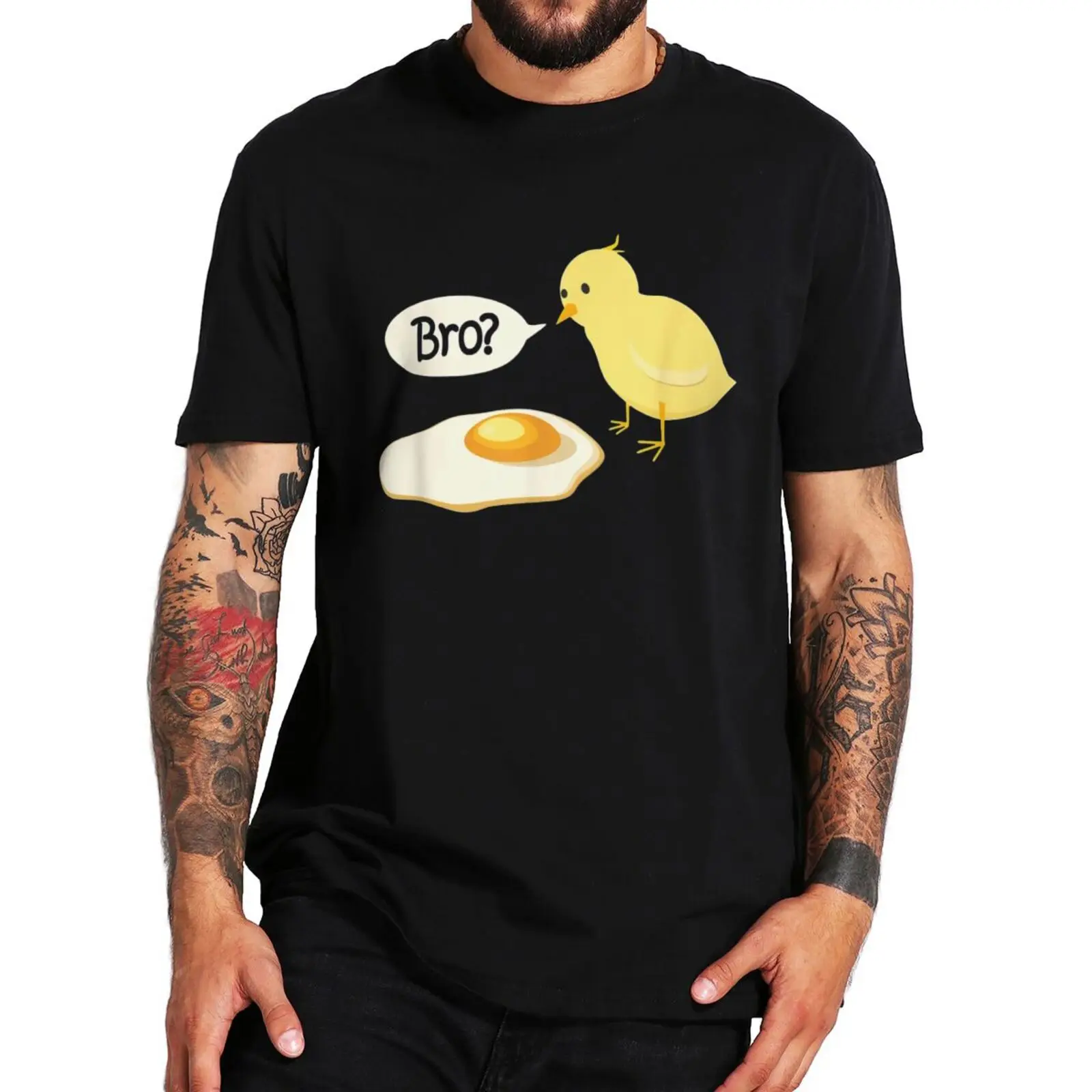 Chicken And Fried Egg Funny T Shirt For Men Women Novelty Tee Shirt 100% Cotton EU Size Easter Gift Sweatshirt T-Shirt