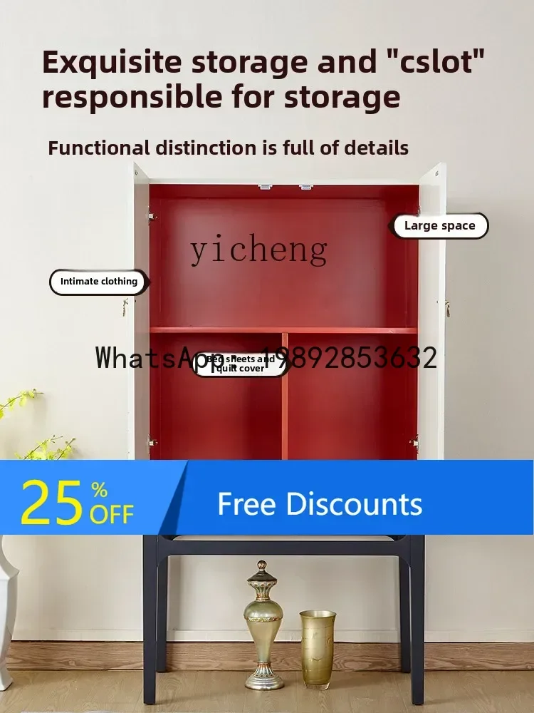 

American Style Light Luxury Entryway High Entryway Storage Decorative Cabinet French High-End Living Room TV Side Cabinet