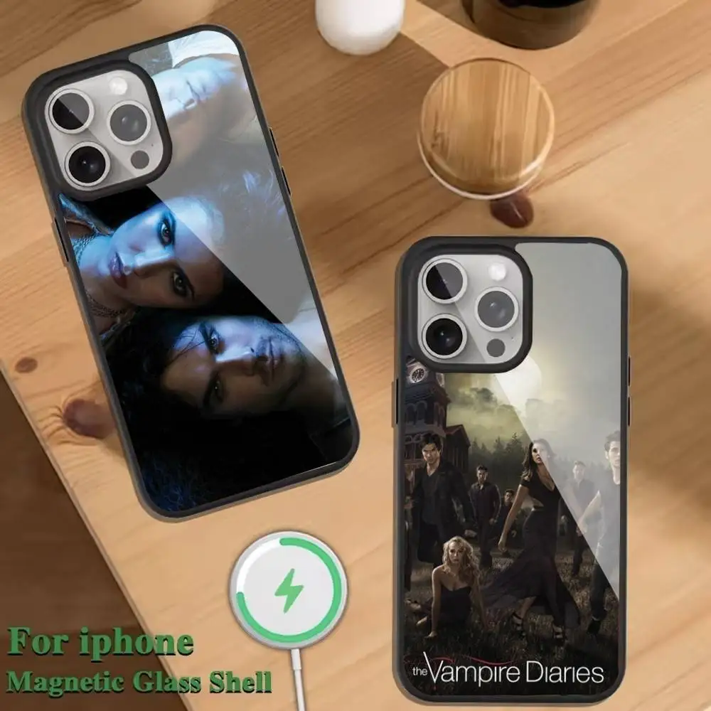 

V-Vampire D-Diaries Phone Case For Magnetic Wireless Charge Cover For iphone 16 15 14 13 12 11 Pro Max Plus Coque