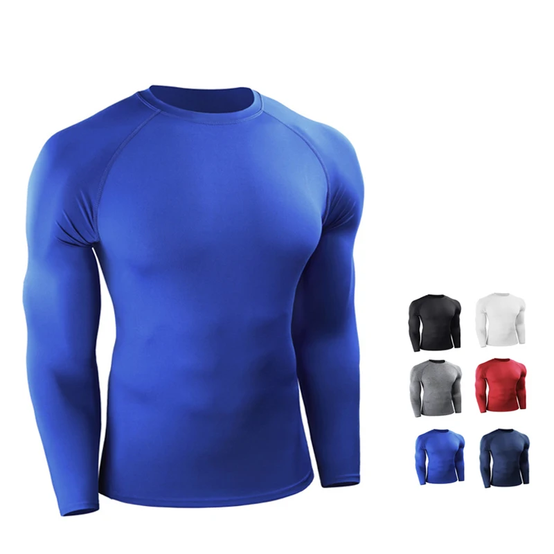 

Men Fitness Shirts Sports Tight Top Long Sleeve Clothing Quick Drying Tee Breathable Basketball Jerseys Running Training Clothes