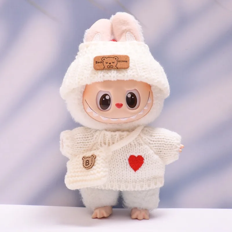 

17 см милая мини-плюшевая кукла, одежда, аксессуары для Кореи, Kpop Exo Labubu Idol, куклы, свитер, одежда, сделай сам, подарок для девочек